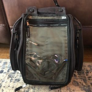Tour master magnetic motorcycle tank bag.